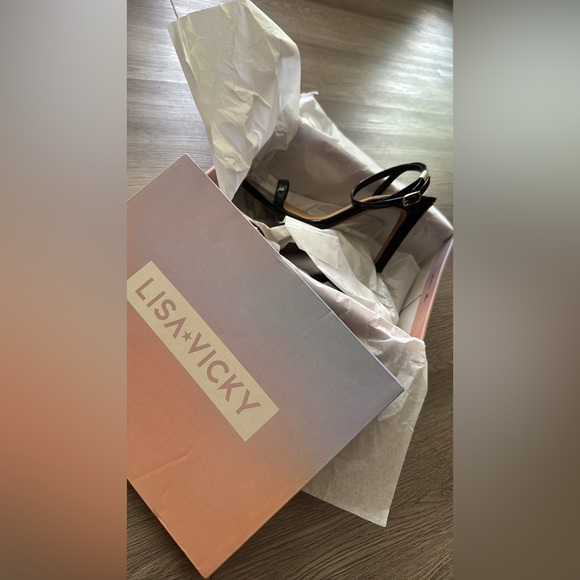 Lisa Vicky 🔥 Elegant Black Strappy Heels Size 8 - Picture 9 of 12